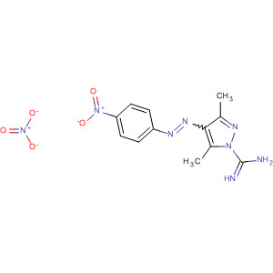 31729-05-2  1H-Pyrazole-1-carboximidamide, 3,5-dimethyl-4-[(4-nitrophenyl)azo]-,mononitrate