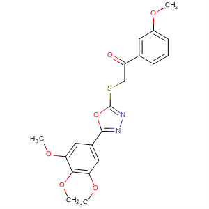 317325-11-4  Ethanone,1-(3-methoxyphenyl)-2-[[5-(3,4,5-trimethoxyphenyl)-1,3,4-oxadiazol-2-yl]thio]-
