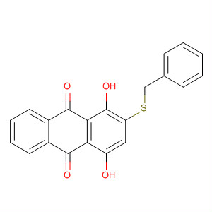 3177-05-7  9,10-Anthracenedione, 1,4-dihydroxy-2-[(phenylmethyl)thio]-