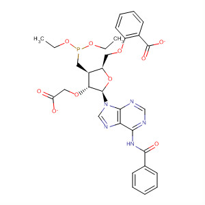 31843-80-8  Adenosine, N-benzoyl-3'-deoxy-3'-[(diethoxyphosphinyl)methyl]-,2'-acetate 5'-benzoate