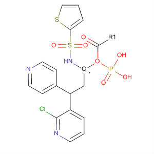 318460-79-6  Phosphonic acid, [3-(4-pyridinyl)-1-[(2-thienylsulfonyl)amino]propyl]-,mono(2-chloro-3-pyridinyl) ester