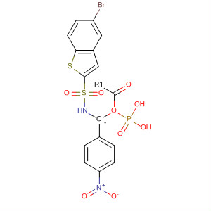 318461-13-1  Phosphonic acid, [[[(5-bromobenzo[b]thien-2-yl)sulfonyl]amino]methyl]-,mono(4-nitrophenyl) ester
