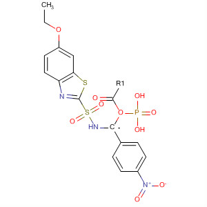 318461-14-2  Phosphonic acid, [[[(6-ethoxy-2-benzothiazolyl)sulfonyl]amino]methyl]-,mono(4-nitrophenyl) ester