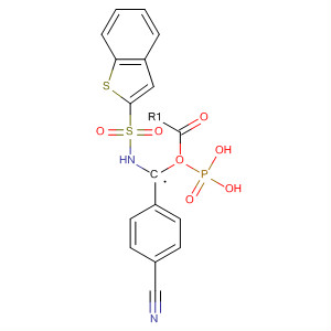 318461-19-7  Phosphonic acid, [[(benzo[b]thien-2-ylsulfonyl)amino]methyl]-,mono(4-cyanophenyl) ester