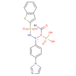 318461-35-7  Phosphonic acid, [[(benzo[b]thien-2-ylsulfonyl)amino]methyl]-,mono[4-(1H-imidazol-1-yl)phenyl] ester