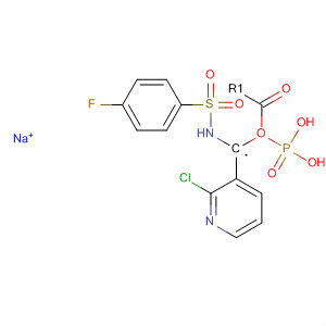 318462-30-5  Phosphonic acid, [[[(4-fluorophenyl)sulfonyl]amino]methyl]-,mono(2-chloro-3-pyridinyl) ester, monosodium salt