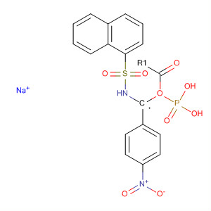 318462-39-4  Phosphonic acid, [[(1-naphthalenylsulfonyl)amino]methyl]-,mono(4-nitrophenyl) ester, monosodium salt