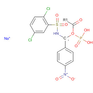 318462-43-0  Phosphonic acid, [[[(2,5-dichlorophenyl)sulfonyl]amino]methyl]-,mono(4-nitrophenyl) ester, monosodium salt