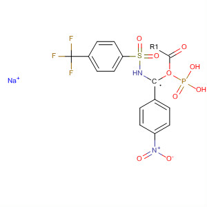 318462-46-3  Phosphonic acid, [[[[4-(trifluoromethyl)phenyl]sulfonyl]amino]methyl]-,mono(4-nitrophenyl) ester, monosodium salt
