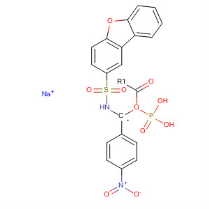 318462-54-3  Phosphonic acid, [[(2-dibenzofuranylsulfonyl)amino]methyl]-,mono(4-nitrophenyl) ester, monosodium salt