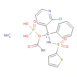 318462-97-4  Phosphonic acid, [phenyl[(2-thienylsulfonyl)amino]methyl]-,mono(2-chloro-3-pyridinyl) ester, monoammonium salt