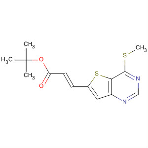 320366-59-4  2-Propenoic acid, 3-[4-(methylthio)thieno[3,2-d]pyrimidin-6-yl]-,1,1-dimethylethyl ester, (2E)-