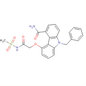 321858-11-1  9H-Carbazole-4-carboxamide,5-[2-[(methylsulfonyl)amino]-2-oxoethoxy]-9-(phenylmethyl)-