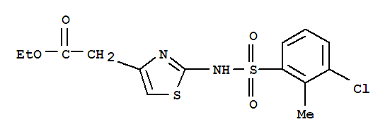 375844-31-8  4-Thiazoleaceticacid, 2-[[(3-chloro-2-methylphenyl)sulfonyl]amino]-,ethyl ester