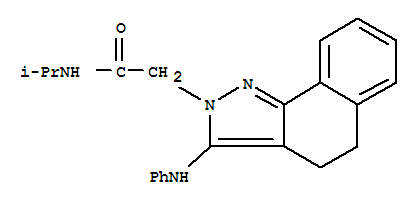 301644-18-8  2H-Benz[g]indazole-2-acetamide,4,5-dihydro-N-(1-methylethyl)-3-(phenylamino)-