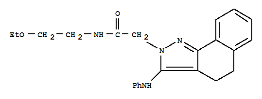 301644-19-9  2H-Benz[g]indazole-2-acetamide,N-(2-ethoxyethyl)-4,5-dihydro-3-(phenylamino)-