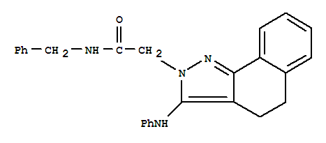 301644-20-2  2H-Benz[g]indazole-2-acetamide,4,5-dihydro-3-(phenylamino)-N-(phenylmethyl)-