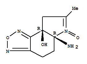 302553-71-5  8aH-Pyrrolo[3,2-e]-2,1,3-benzoxadiazol-8a-ol,5a-amino-4,5,5a,8-tetrahydro-7-methyl-, 6-oxide, (5aR,8aR)-rel-