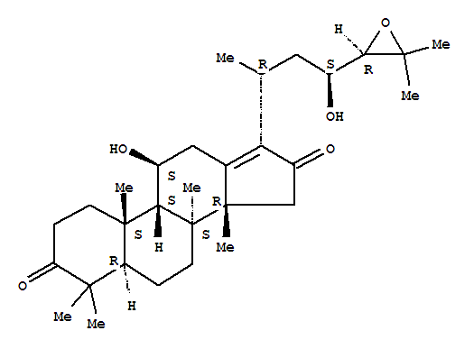 30489-27-1  Dammar-13(17)-ene-3,16-dione,24,25-epoxy-11,23-dihydroxy-, (8a,9b,11b,14b,23S,24R)-