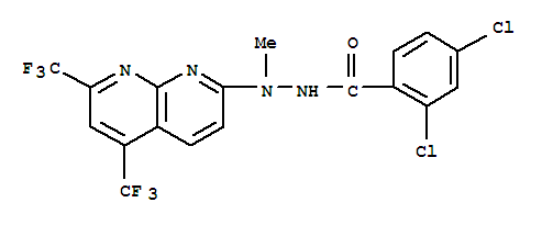 320417-55-8  Benzoic acid,2,4-dichloro-,2-[5,7-bis(trifluoromethyl)-1,8-naphthyridin-2-yl]-2-methylhydrazide