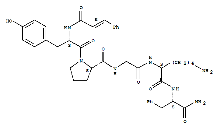 327177-34-4  L-Phenylalaninamide,N-[(2E)-1-oxo-3-phenyl-2-propen-1-yl]-L-tyrosyl-L-prolylglycyl-L-lysyl-