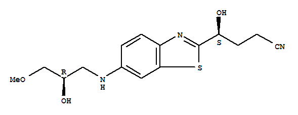 328238-92-2  2-Benzotiyazolebütannitril, g-hidroksi-6-[[(2R)-2-hidroksi-3-metoksipropil]amino]-,(gS)-