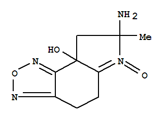 330982-51-9  8aH-Pyrrolo[3,2-e]-2,1,3-benzoxadiazol-8a-ol,7-amino-4,5,7,8-tetrahydro-7-methyl-, 6-oxide