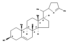 33596-06-4  Pregn-5-en-3-ol,20-[(2S)-3,4-dihydro-5-methyl-2H-pyrrol-2-yl]-, (3b,20S)- (9CI)