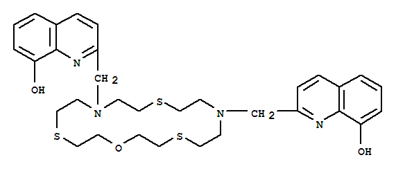 343372-33-8  8-Quinolinol,2,2'-[1-oxa-4,10,16-trithia-7,13-diazacyclooctadecane-7,13-diylbis(methylene)]bis-(9CI)