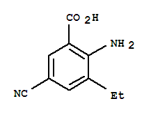 34921-74-9  Benzoic acid,2-amino-5-cyano-3-ethyl-
