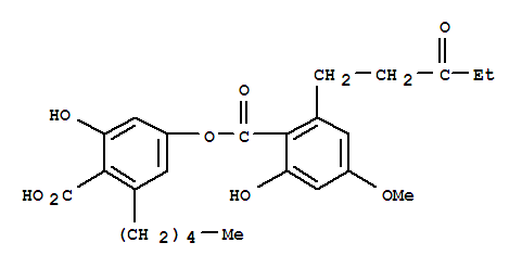 35578-70-2  Benzoic acid,2-hydroxy-4-[[2-hydroxy-4-methoxy-6-(3-oxopentyl)benzoyl]oxy]-6-pentyl-