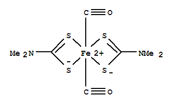 36309-89-4  Iron,dicarbonylbis(dimethylcarbamodithioato-S,S')-, (OC-6-21)- (9CI)