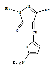 365981-58-4  3H-Pyrazol-3-one,4-[[5-(diethylamino)-2-furanyl]methylene]-2,4-dihydro-5-methyl-2-phenyl-