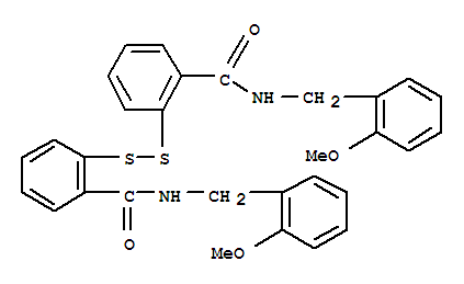 37798-73-5  Benzamide,2,2'-dithiobis[N-[(2-methoxyphenyl)methyl]- (9CI)