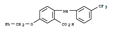 39062-65-2  Benzoic acid,5-(phenylmethoxy)-2-[[3-(trifluoromethyl)phenyl]amino]-