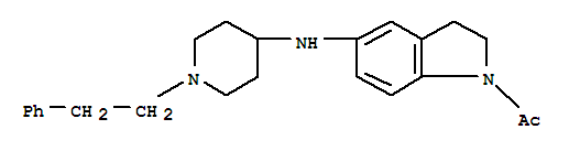 394653-85-1  Ethanone,1-[2,3-dihydro-5-[[1-(2-phenylethyl)-4-piperidinyl]amino]-1H-indol-1-yl]-