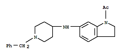 396682-63-6  Ethanone,1-[2,3-dihydro-6-[[1-(phenylmethyl)-4-piperidinyl]amino]-1H-indol-1-yl]-