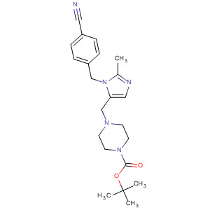 497847-88-8  1-Piperazinecarboxylic acid,4-[[1-[(4-cyanophenyl)methyl]-2-methyl-1H-imidazol-5-yl]methyl]-,1,1-dimethylethyl ester