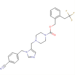 497847-99-1  1-Piperazinecarboxylic acid,4-[[1-[(4-cyanophenyl)methyl]-1H-imidazol-5-yl]methyl]-,[2-(2,2,2-trifluoroethyl)phenyl]methyl ester