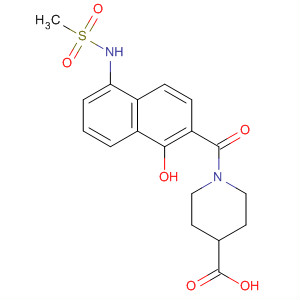 497861-13-9  4-Piperidinecarboxylic acid,1-[[1-hydroxy-5-[(methylsulfonyl)amino]-2-naphthalenyl]carbonyl]-