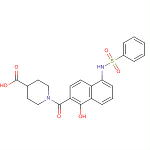 497861-15-1  4-piperidinkarboksylsyre, 1- [[1-hydroksy-5- [(fenylsulfonyl) amino] -2-naftalenyl] karbonyl]-