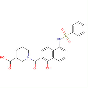 497861-16-2  3-Piperidinecarboxylic acid,1-[[1-hydroxy-5-[(phenylsulfonyl)amino]-2-naphthalenyl]carbonyl]-