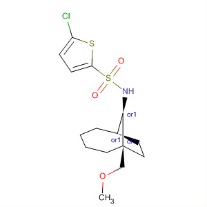 497862-57-4  2-Thiophenesulfonamide,5-chloro-N-[(1R,6R,9R)-1-(methoxymethyl)bicyclo[4.2.1]non-9-yl]-, rel-