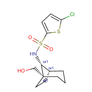 497862-71-2  2-Thiophenesulfonamide,5-chloro-N-[(1R,5R,8R)-1-(hydroxymethyl)bicyclo[3.2.1]oct-8-yl]-, rel-