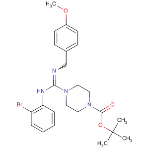 497869-95-1  1-Piperazinecarboxylic acid,4-[[(2-bromophenyl)amino][[(4-methoxyphenyl)methyl]imino]methyl]-,1,1-dimethylethyl ester