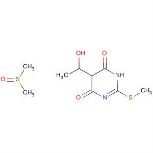 497876-94-5  4,6(1H,5H)-Pyrimidinedione, 5-(1-hydroxyethyl)-2-(methylthio)-, compd.with sulfinylbis[methane] (1:1)