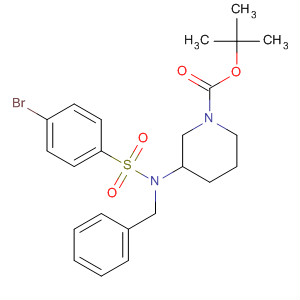 497877-01-7  1-Piperidinecarboxylic acid,3-[[(4-bromophenyl)sulfonyl](phenylmethyl)amino]-, 1,1-dimethylethylester