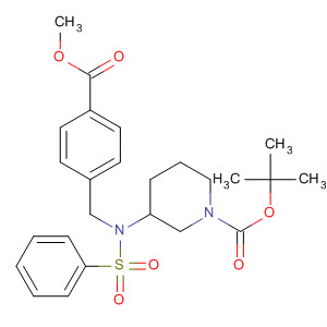 497877-03-9  1-Piperidinecarboxylic acid,3-[[[4-(methoxycarbonyl)phenyl]methyl](phenylsulfonyl)amino]-,1,1-dimethylethyl ester