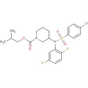 497878-45-2  1-Piperidinecarboxylic acid,3-[[(4-chlorophenyl)sulfonyl](2,5-difluorophenyl)amino]-, 2-methylpropylester