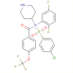 497878-93-0  4-Piperidinamine,N-[(4-chlorophenyl)sulfonyl]-N-(2,5-difluorophenyl)-1-[4-(trifluoromethoxy)benzoyl]-